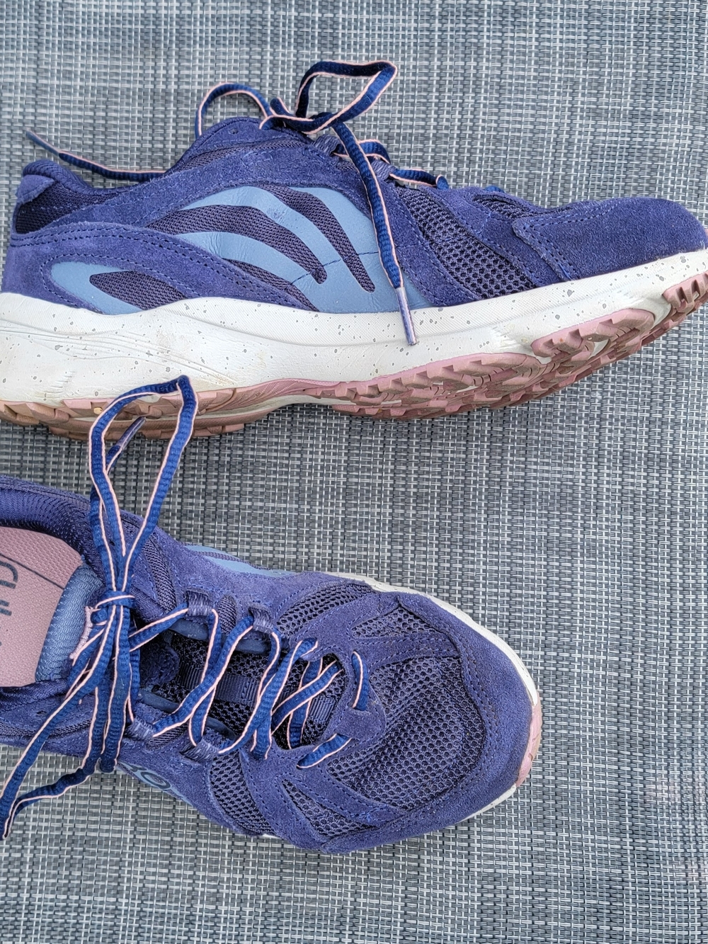 Ryka Womens Trail Running Shoes Blue Suede 7.5